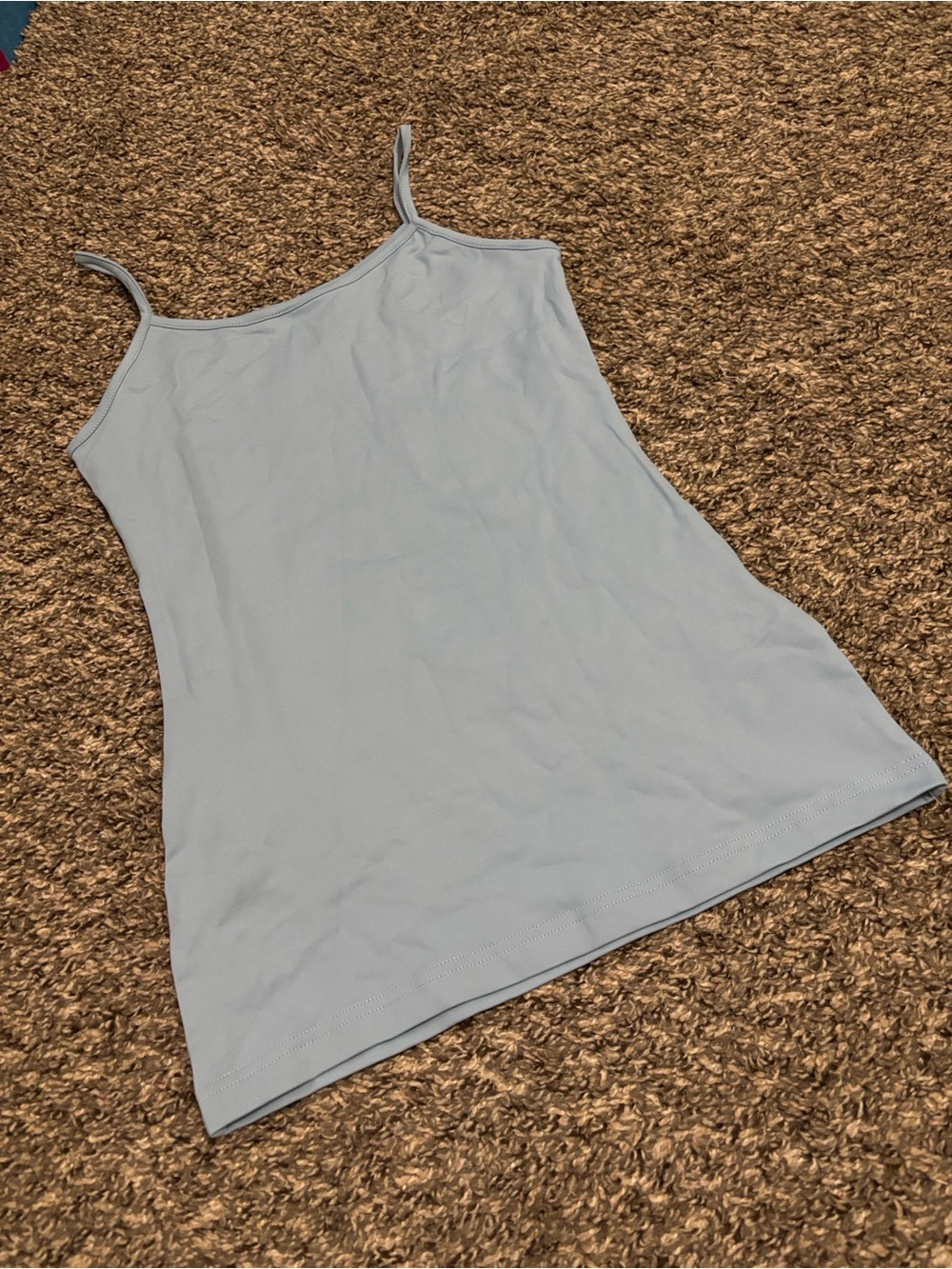 Anne Fontaine light blue tank top NEW 36 small lightweight casual basic Y2K